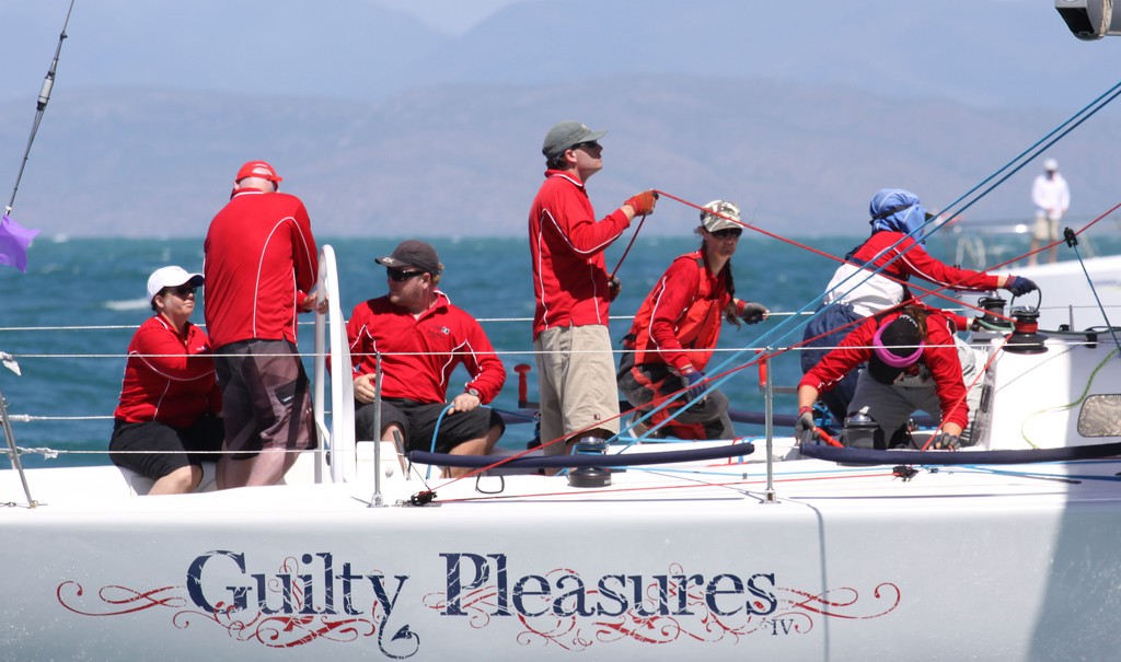 Guilty Pleasure coming across the finish line SeaLink Magnetic Island Race Week 2012 © Andrea Falvo SeaLink Magnetic Island Race Week 2012